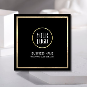 Elegant Black Guld Affärskort LOGOTYP