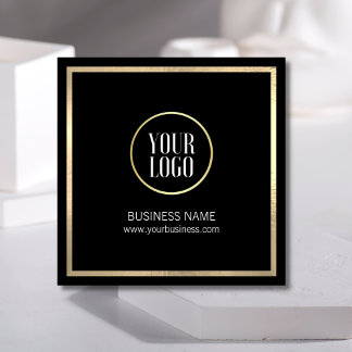 Elegant Black Guld Affärskort | LOGOTYP