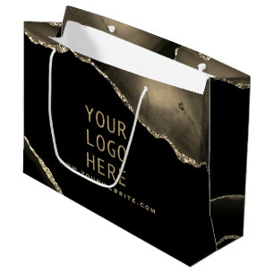 Elegant Black Guld Agerar din Logotyp här