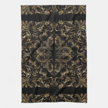 Elegant Black Guld Art Deco-design