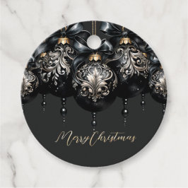 Elegant Black guld baubles lyxgul julcitat Gåvor Etiketter