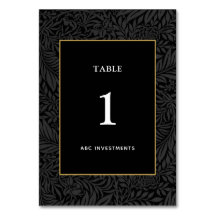 Elegant Black Guld Botanical