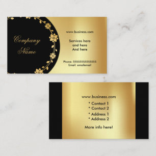 Elegant Black Guld Boutique-Affärskortet Visitkort