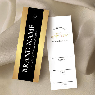 Elegant Black & Guld Boutique Clothing Märkre Litet Visitkort