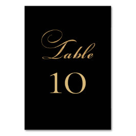 Elegant Black Guld Bröllop Bordsnummer