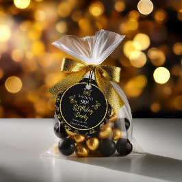 Elegant Black Guld Butterflies 90:e Födelsedagsfes Gåvor Etiketter