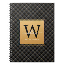 Elegant Black Guld Classy Monogram Initialt foto