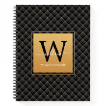 Elegant Black Guld Classy Monogram Initialt skript