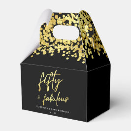 Elegant Black Guld Confetti 50 och Fabulous Presentaskar