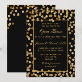 Elegant Black Guld Corporate Party Inbjudningar