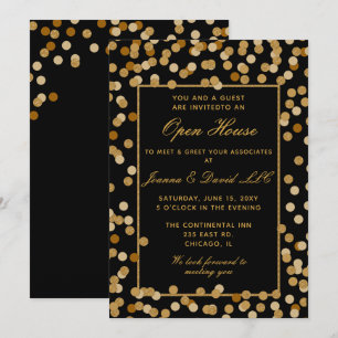 Elegant Black Guld Corporate Party Inbjudningar