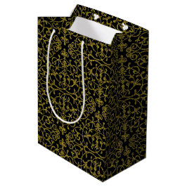 Elegant Black & Guld Filigree Mönster