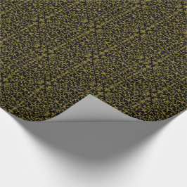 Elegant Black & Guld Filigree Presentpapper