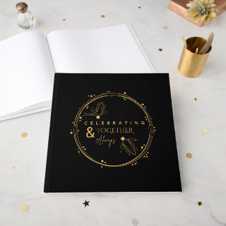 Elegant Black & Guld firar tillsammans och alltid Gästböcker