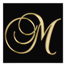 ELEGANT BLACK GULD FOTOTRYCK