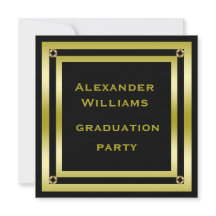 Elegant Black & Guld Framed Man's Studenten