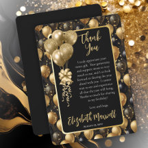 Elegant Black Guld Glitter Ballothday
