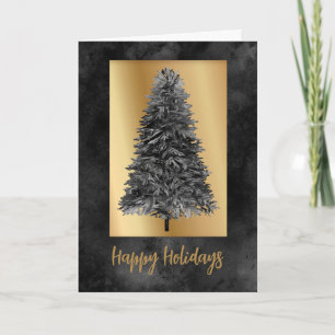Elegant Black Guld Helgdag Card Helgkort