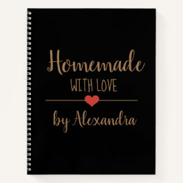 Elegant Black guld Homemade med kärlek recept