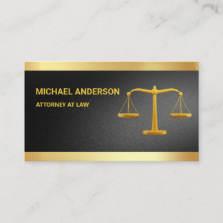 Elegant Black Guld Justitieminister advokat Attor Visitkort
