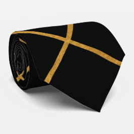 Elegant Black Guld Luxury Manar Mode Neck Tie Slips