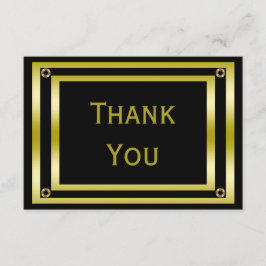 Elegant Black & Guld Man's Tack Kort