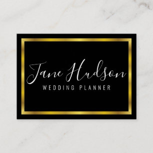 Elegant Black Guld - minimalistisk redigerbar 3,5 Visitkort