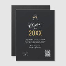 Elegant Black & Guld Modern Business Logotyp QR-ko