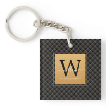 Elegant Black Guld Modern Monogram Initialt skript