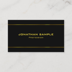 Elegant Black & Guld Modern Professionell Template Visitkort