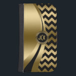 Elegant Black & Guld Modern Zigzag Chevron Mönster Plånboksfodral<br><div class="desc">Svart och guld och svart modern geometrisk zigzag chevron mönster och dynamisk modern linjer design. Anpassningsbar och valfritt monogram. Flera variationer i denna utformning, med olika placering av inslag och olika färg-kombinationer. Inte glitter eller metallisk avsluta, utan digital bildeffekt. Om du behöver hjälp med att anpassa, ändra färg eller något...</div>