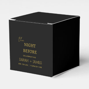 Elegant Black & Guld natten före Bröllop Presentaskar