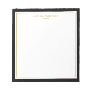 Elegant Black Guld Personlig Anteckningsblock