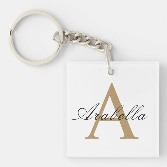 Elegant Black Guld Personlig Monogram Namn (Framsidan)