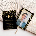 Elegant Black & Guld Photo 40:e födelsedagen Party Inbjudningar<br><div class="desc">Elegant Black & Guld Photo 40:e födelsedagsinbjudan</div>