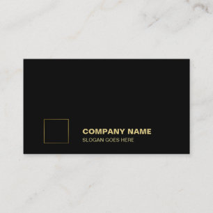 Elegant Black Guld Plain Professionell Corporate Visitkort