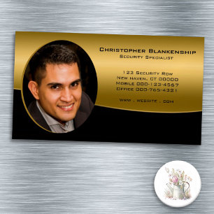 Elegant Black Guld Professionell Anpassningsbar Ph Magnetiska Visitkort