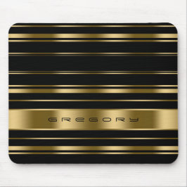 Elegant Black & Guld Rand Mönster Musmatta