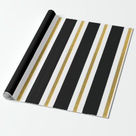 Elegant Black & Guld Rand Presentpapper