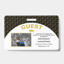 Elegant Black Guld Student Guest