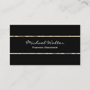 Elegant Black Guld Trim Visitkort