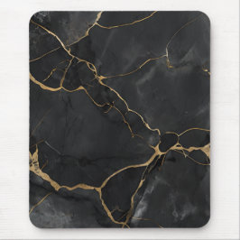 Elegant Black Guld Veins Office Mouse Pad Musmatta