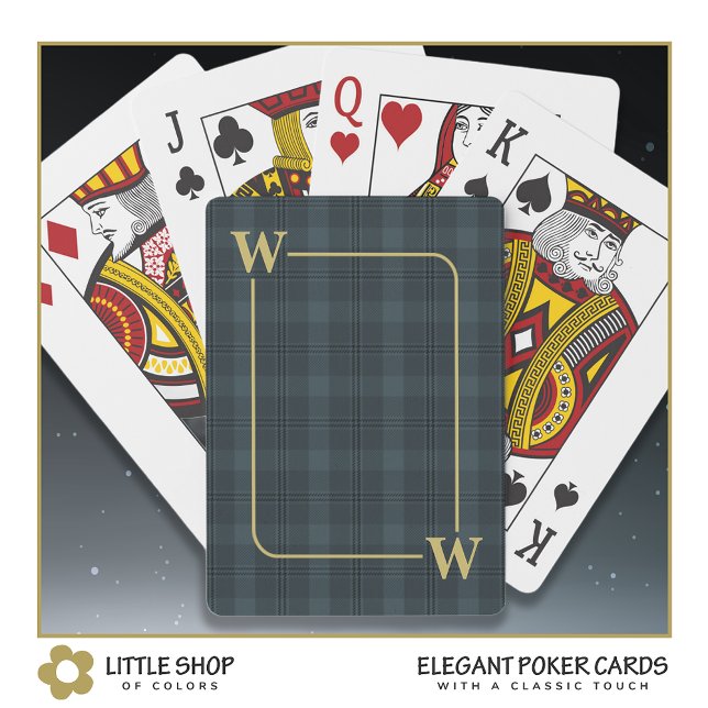 Elegant Black Guld Windows-fönsterruta, monogram Casinokort (Skapare uppladdad)