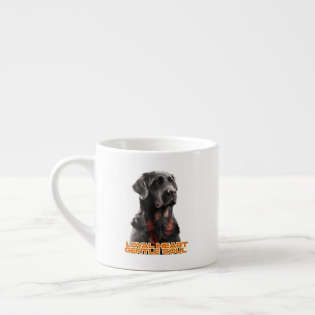 Elegant Black Hund-Realistic Pet Art Espressomugg (Vänster)