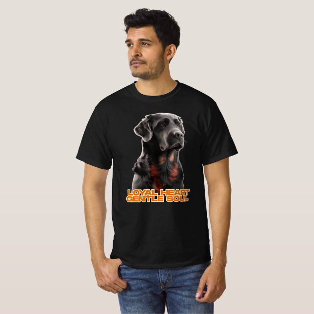 Elegant Black Hund-Realistic Pet Art T Shirt (Hel framsida)