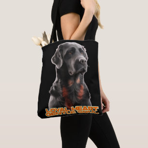 Elegant Black Hund-Realistic Pet Art Tygkasse
