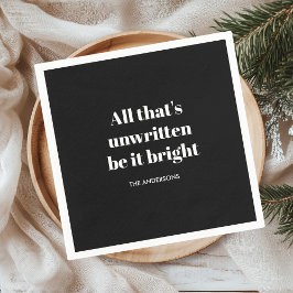 Elegant Black jul Napkin | Klassisk Helgdag Pappersservett