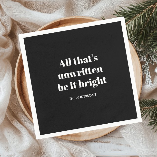 Elegant Black jul Napkin | Klassisk Helgdag Pappersservett (Skapare uppladdad)