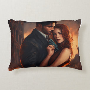 Elegant Black Kråka Family Crest - Vingar Spread" Prydnadskudde