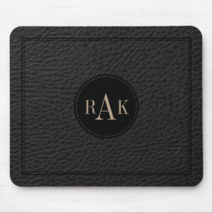Elegant Black Leather Struktur Black Ram Musmatta